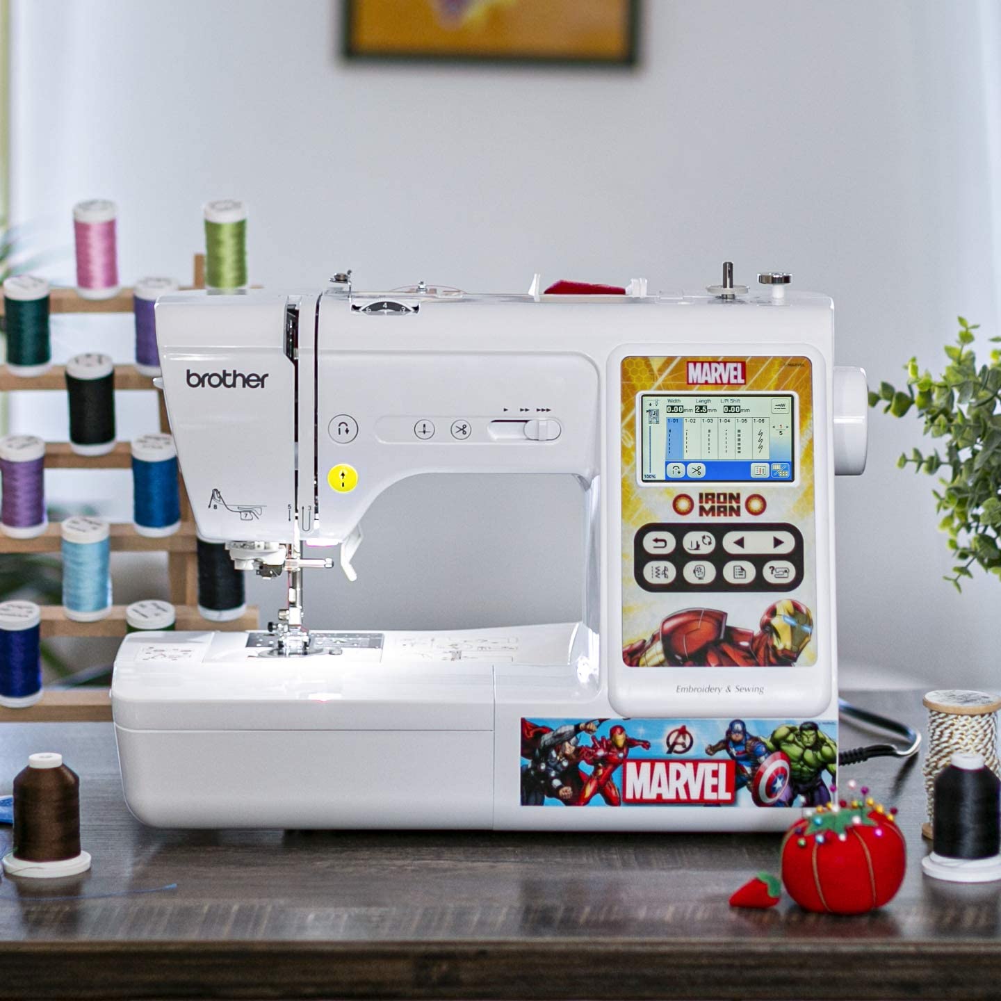 Brother Sewing and Embroidery Machine, 4 Marvel Faceplates,