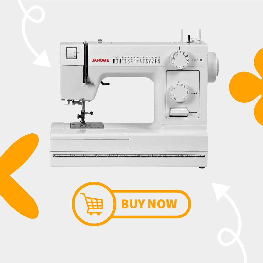 Janome HD1000 Heavy-Duty Sewing Machine For Making Clothes