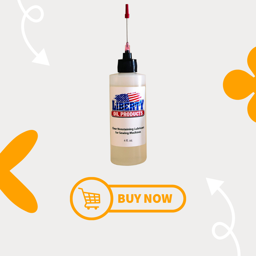 Liberty Oil, Clear Nonstaining Oil for Lubricating All Moving Parts of Your Sewing Machine